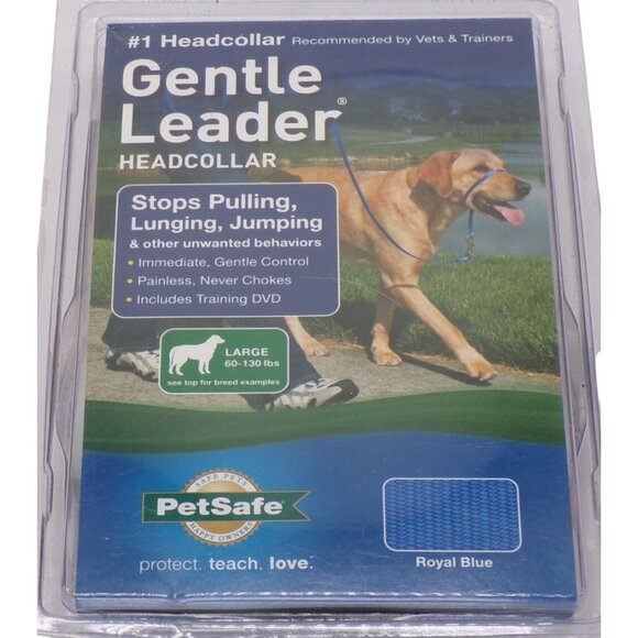 NEW PetSafe Gentle Leader Headcollar Large Royal Blue Includes Training DVD - Picture 2 of 4